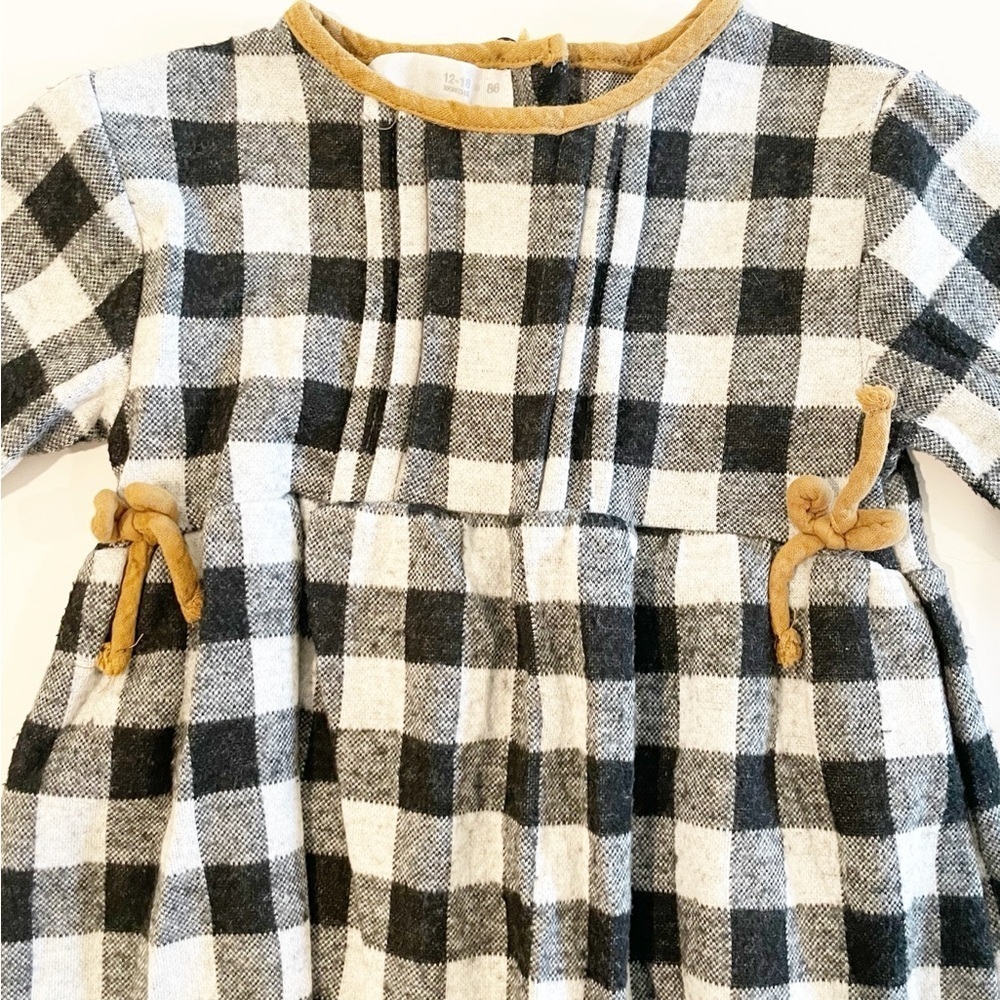 Zara 12-18M long sleeve plaid dress - Picture 2 of 4
